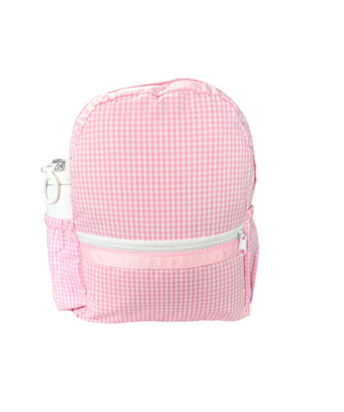 Pink Gingham Medium Backpack w/ Pockets
