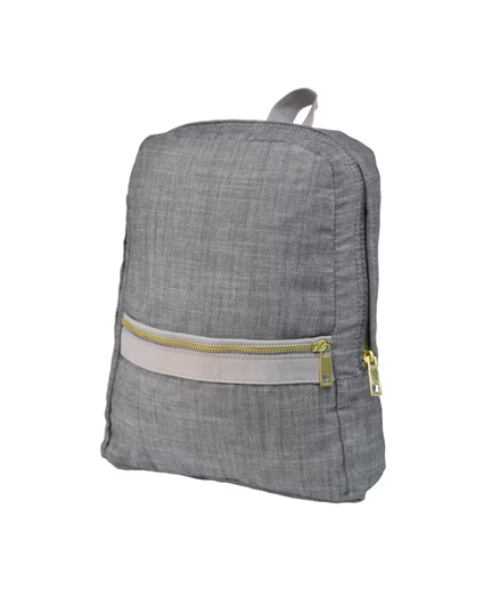 Grey Chambray Small Backpack
