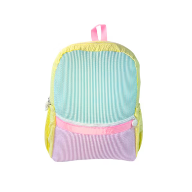 1989 Seersucker Medium Backpack w/ Pockets