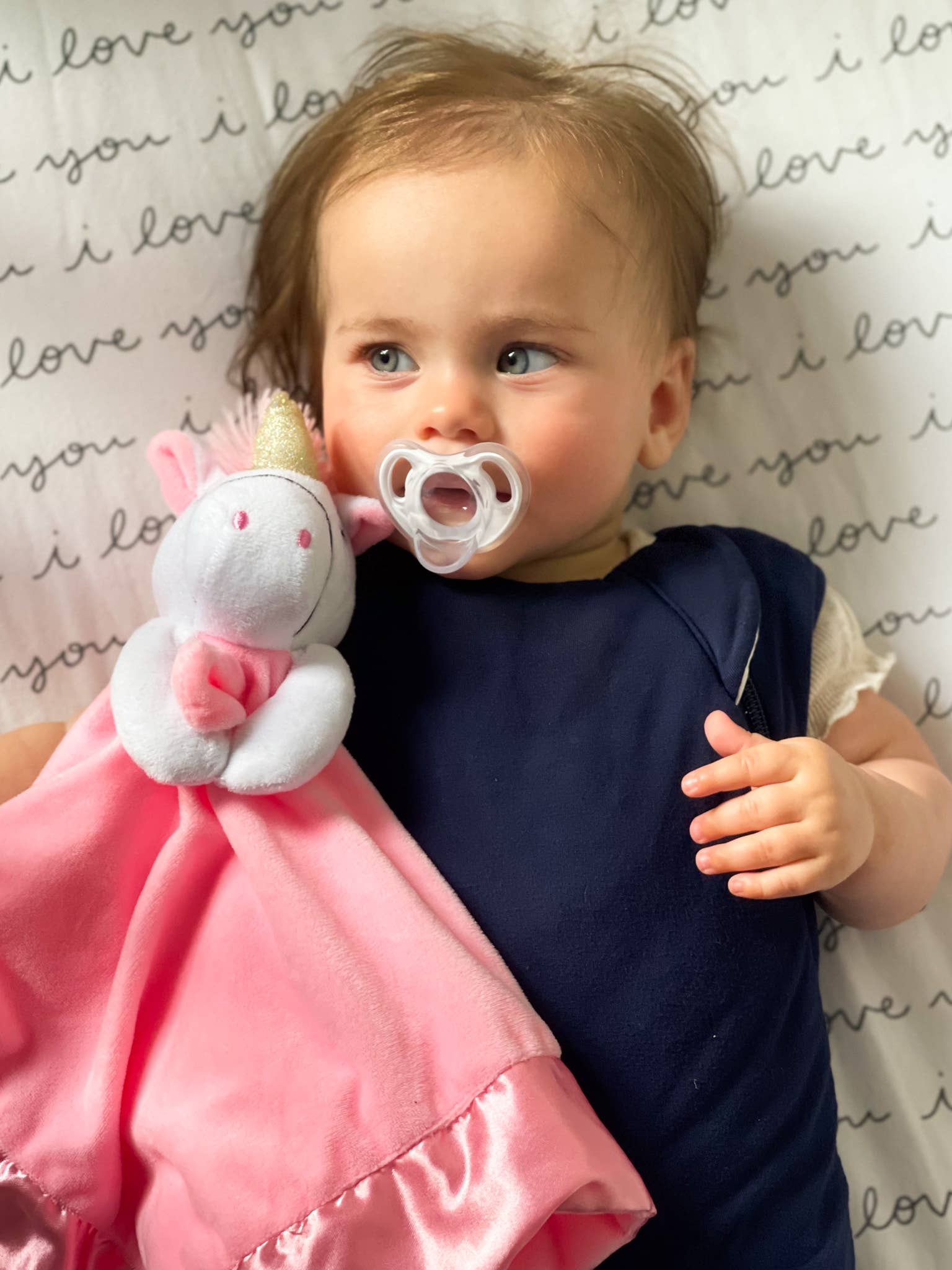 Unicorn Lovey Security Blanket