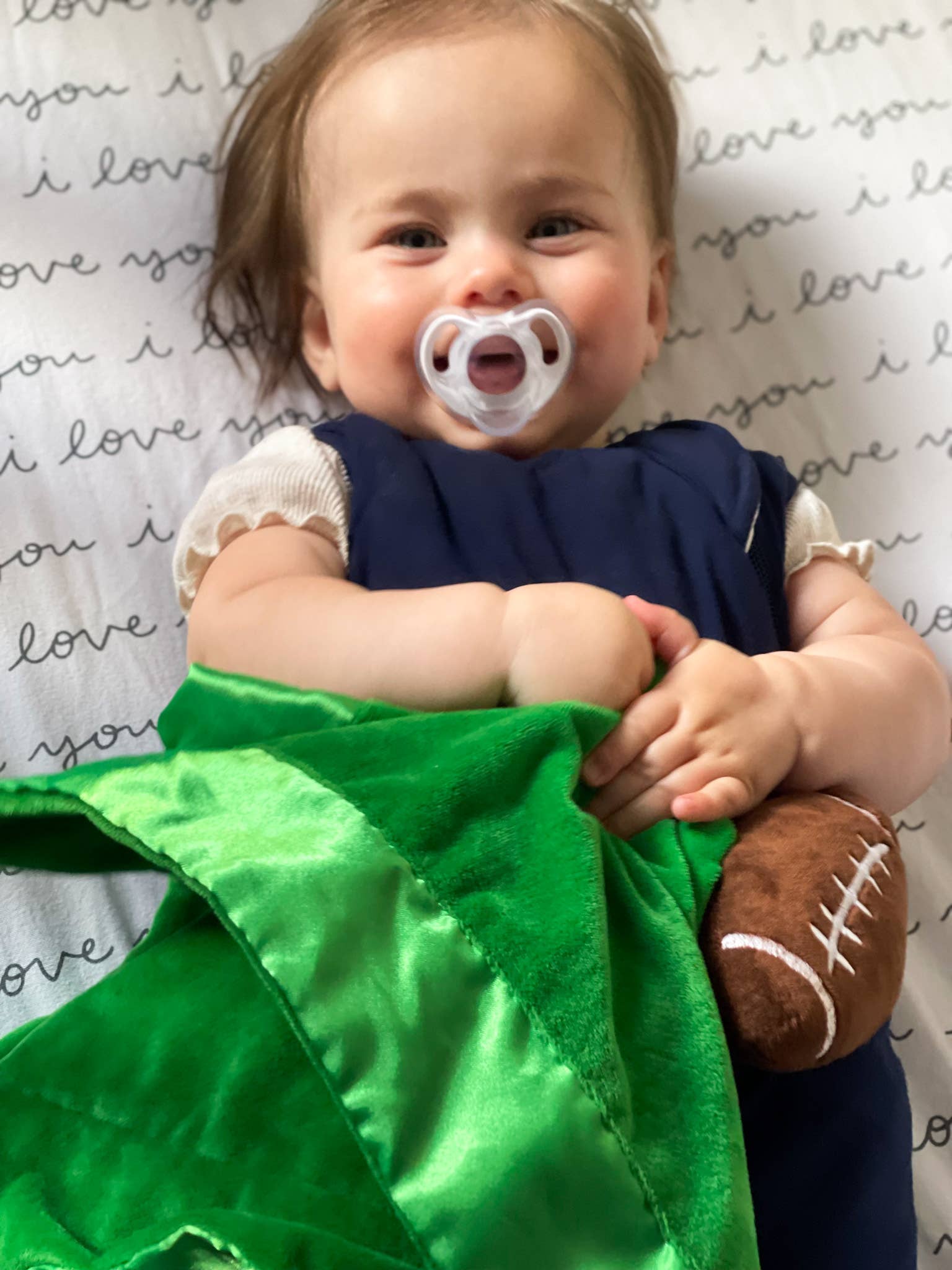 Football Lovey Security Blanket
