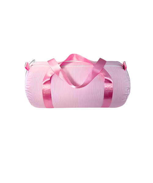 Pink Preppy Stripe Weekend Duffel