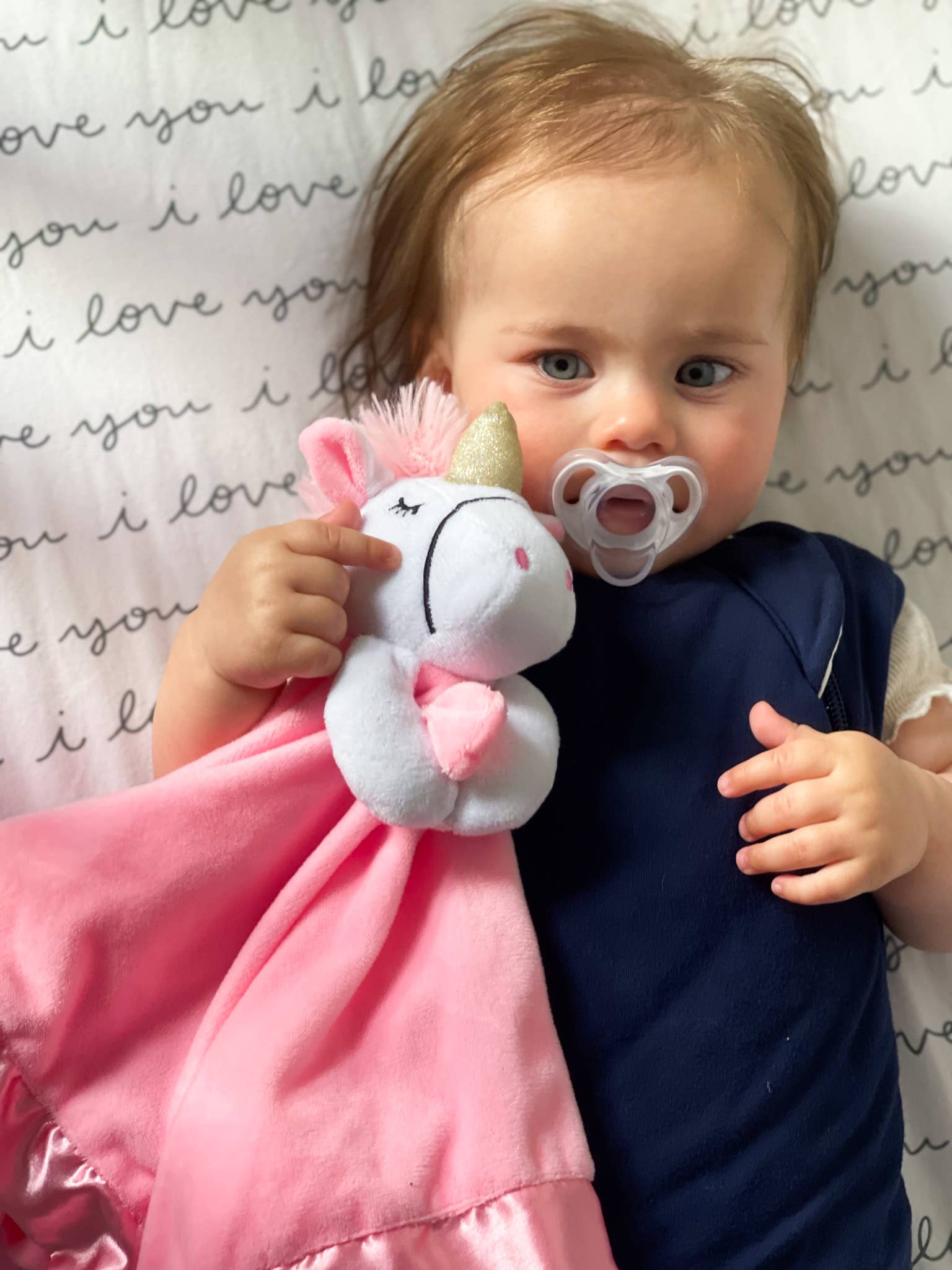 Unicorn Lovey Security Blanket