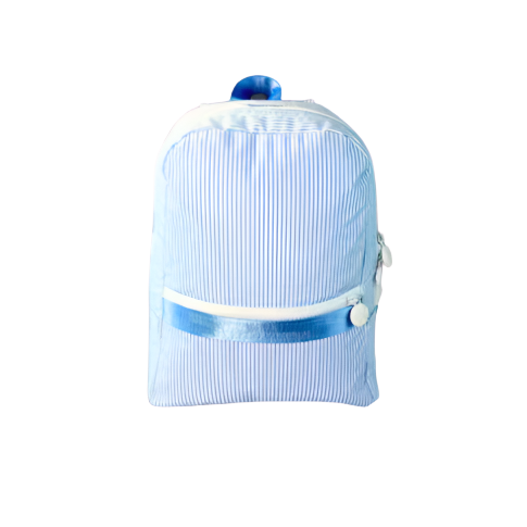 Baby Blue Preppy Stripe Small Backpack