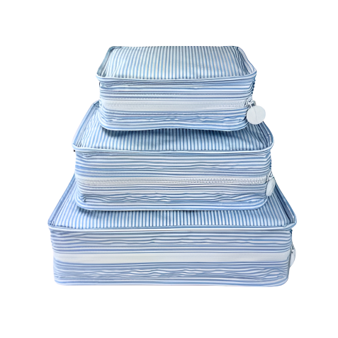 Baby Blue Preppy Stripe Stacking Set