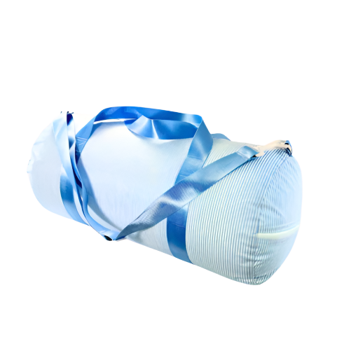 Baby Blue Preppy Stripe Weekend Duffel