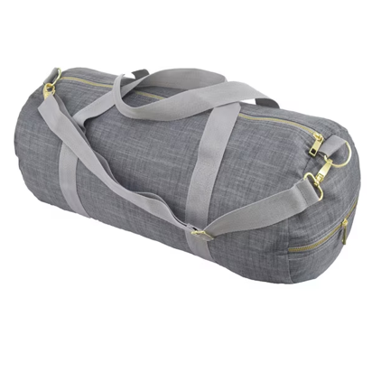 Grey Chambray Weekend Duffel
