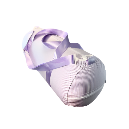 Lilac Preppy Stripe Weekend Duffel