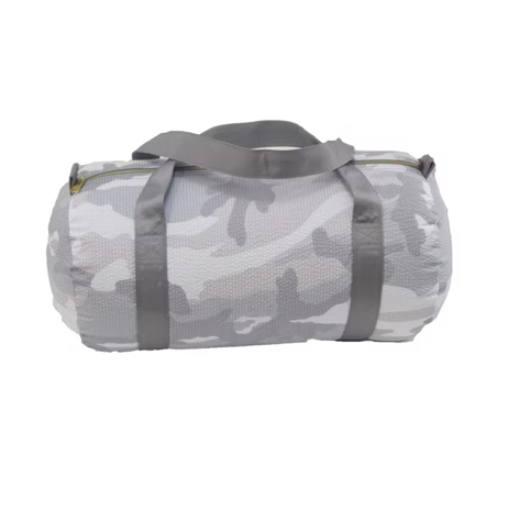 Snow Camo Seersucker Medium Duffel